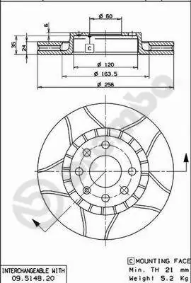 Remschijven Brembo 09.5148.76 Bestseller