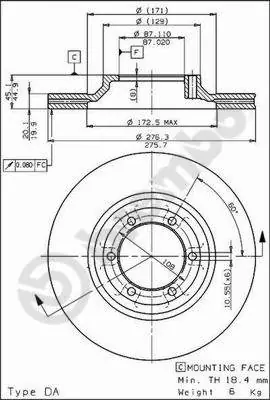 Remschijven Brembo 09.5633.10 Nieuw