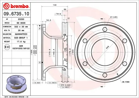 Nu Kopen Remschijven Brembo 09.6735.10