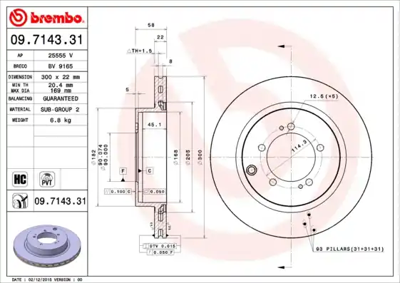 Beste Prijs Remschijven Brembo 09.7143.31