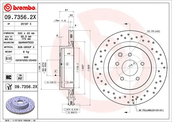 Merkproduct Remschijven Brembo 09.7356.2X