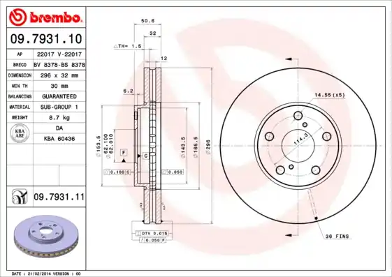 Meest Verkocht Remschijven Brembo 09.7931.11