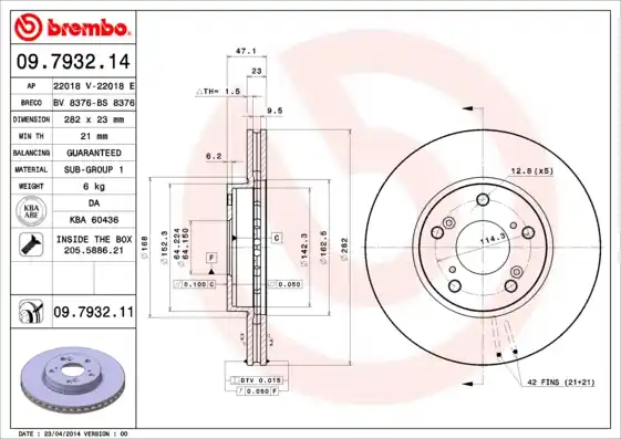 Nieuw Model Remschijven Brembo 09.7932.11
