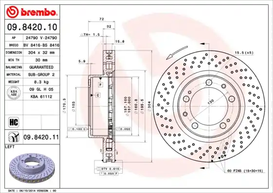 Hete Deal Remschijven Brembo 09.8420.11