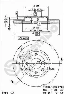 Modern Remschijven Brembo 09.8601.75