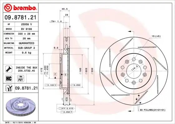 Meest Verkocht Remschijven Brembo 09.8781.21