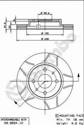 Groothandel Remschijven Brembo 09.8894.75
