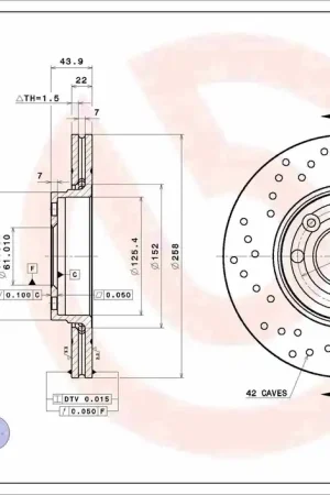 Geld-Terug-Garantie Remschijven Brembo 09.9078.2X