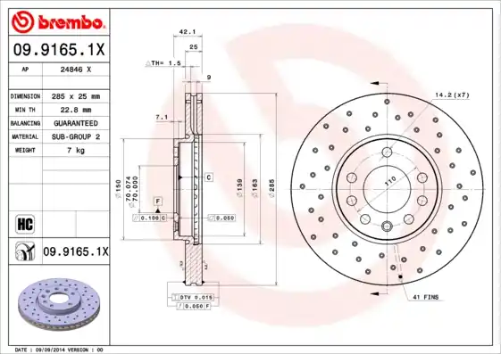 Hete Deal Remschijven Brembo 09.9165.1X