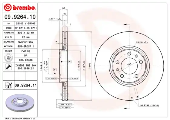 Bestel Nu Remschijven Brembo 09.9264.11