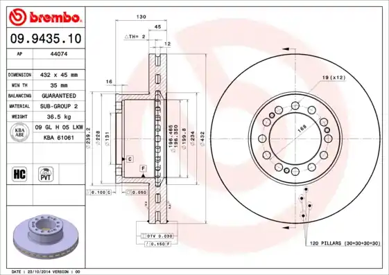 Veilige Betaling Remschijven Brembo 09.9435.10