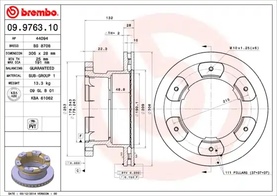 Exclusieve Aanbieding Remschijven Brembo 09.9763.10