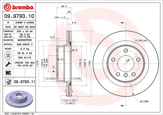 Meest Verkocht Remschijven Brembo 09.9793.11