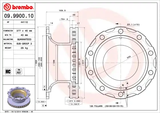 Remschijven Brembo 09.9900.10 Koopje