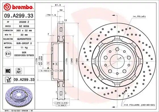 Merkproduct Remschijven Brembo 09.A299.33
