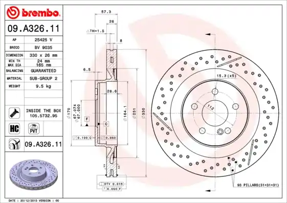 Laatste Kans Remschijven Brembo 09.A326.11
