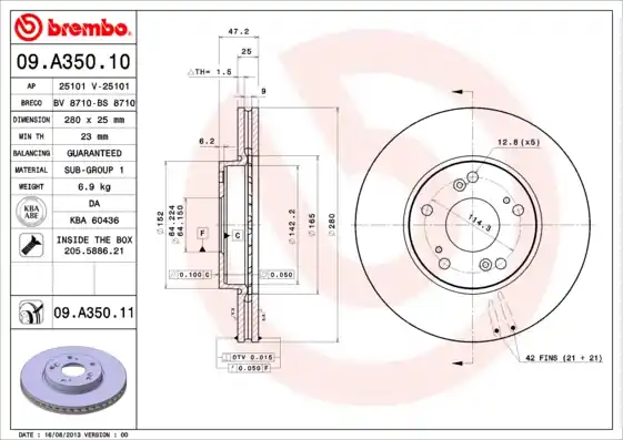 Budget Remschijven Brembo 09.A350.11