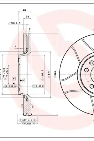 Premium Remschijven Brembo 09.A430.75