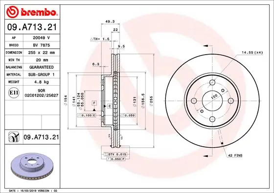Alleen Vandaag Remschijven Brembo 09.A713.21