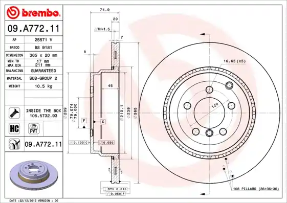 Koopje Remschijven Brembo 09.A772.11