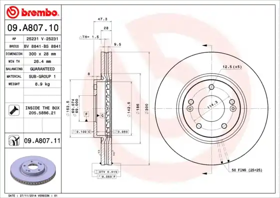Koopje Remschijven Brembo 09.A807.11