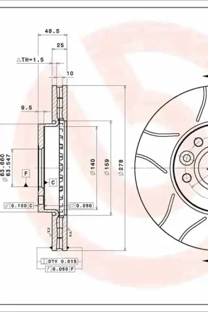 Remschijven Brembo 09.A905.75 Express Levering