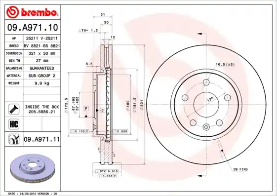 Shop Nu Remschijven Brembo 09.A971.11