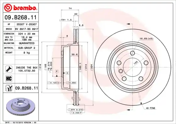 Nieuwe Collectie Remschijven Brembo 09.B268.11