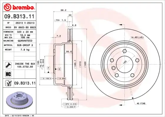 Speciale Aanbieding Remschijven Brembo 09.B313.11