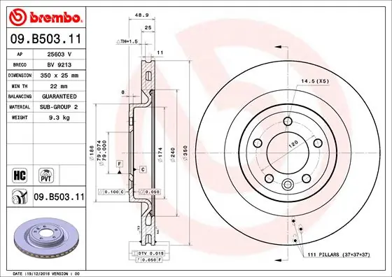 Hete Deal Remschijven Brembo 09.B503.11