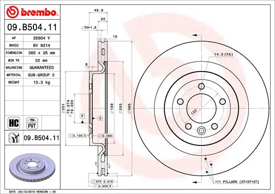 Nu Kopen Remschijven Brembo 09.B504.11