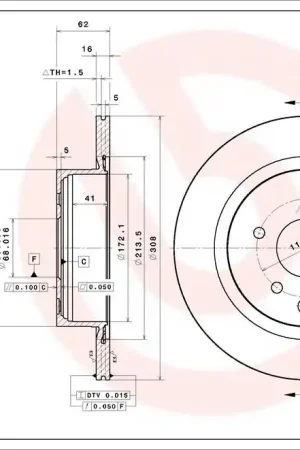 Remschijven Brembo 09.B522.11 Voordeelprijs