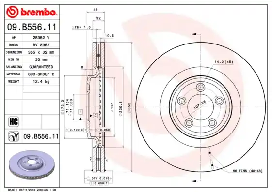 Nieuw Remschijven Brembo 09.B556.11