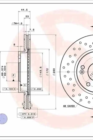 Remschijven Brembo 09.C249.1X In De Mode