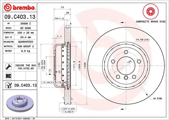 Koopje Remschijven Brembo 09.C403.13