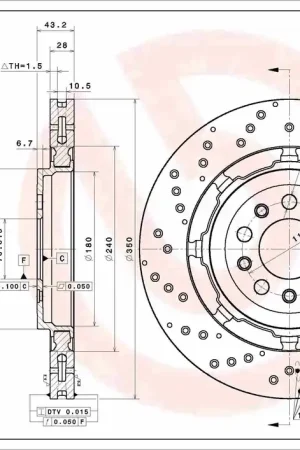 Remschijven Brembo 09.C506.33 Gratis Verzending