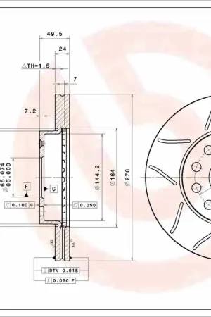 Hoge Kwaliteit Remschijven Brembo 09.C547.75