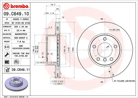 Nu Kopen Remschijven Brembo 09.C649.11
