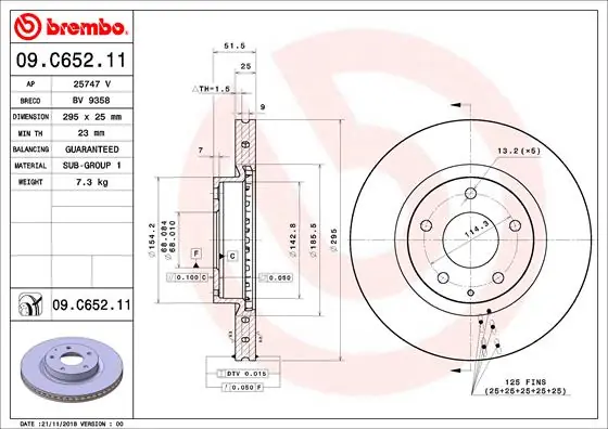 Limited Edition Remschijven Brembo 09.C652.11