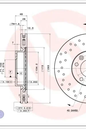 Beperkte Voorraad Remschijven Brembo 09.C658.1X