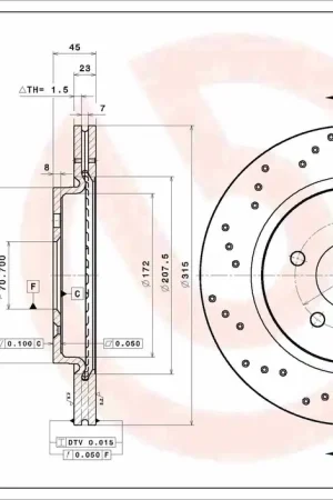 Remschijven Brembo 09.C711.21 Meest Verkocht
