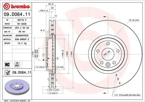 Voordeelprijs Remschijven Brembo 09.D064.11