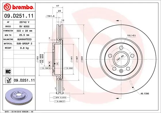 Weekendaanbieding Remschijven Brembo 09.D251.11