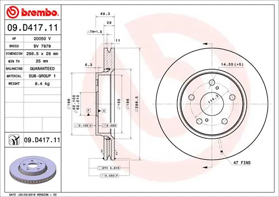 Nieuw Remschijven Brembo 09.D417.11