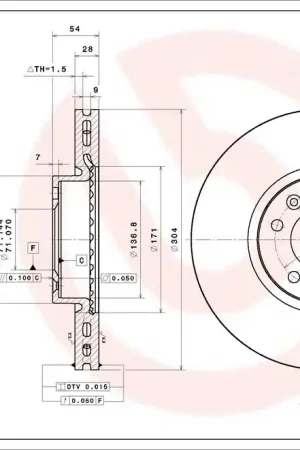 Remschijven Brembo 09.D419.11 Hete Deal