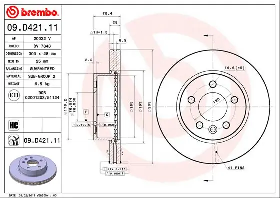 Meest Verkocht Remschijven Brembo 09.D421.11
