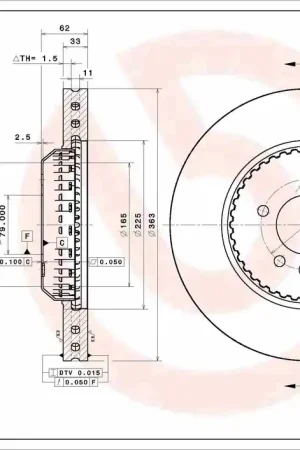 Nieuw Remschijven Brembo 09.D550.23