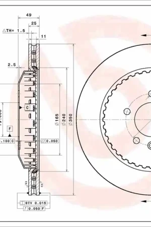 Snelle Levering Remschijven Brembo 09.D552.23