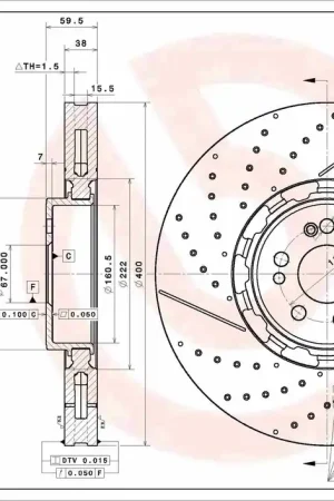 Direct Verzonden Remschijven Brembo 09.D601.43