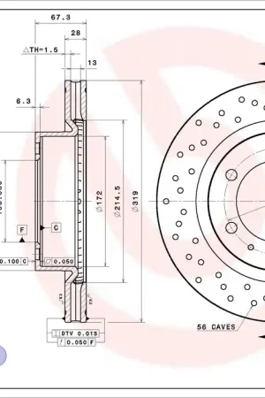 Remschijven Brembo 09.D617.1X In De Mode